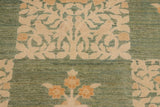 handmade Transitional Kafkaz Chobi Ziegler Green Beige Hand Knotted RECTANGLE 100% WOOL area rug 10 x 13