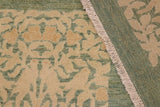 handmade Transitional Kafkaz Chobi Ziegler Green Beige Hand Knotted RECTANGLE 100% WOOL area rug 10 x 13