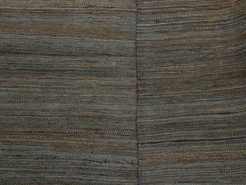 handmade Geometric Kilim Grey Blue Hand-Woven RECTANGLE 100% WOOL area rug 4x6