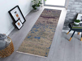 handmade Modern Kafkaz Green Blue Hand Knotted RUNNER 100% WOOL area rug 2x6 