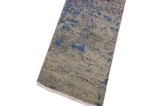 handmade Modern Kafkaz Green Blue Hand Knotted RUNNER 100% WOOL area rug 2x6 