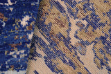 Handmade Kafakz Chobi Ziegler Modern Contemporary Blue Beige Hand Knotted Rectangel Hand Knotted 100% Vegetable Dyed wool area rug 8 x 10