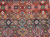 handmade Geometric Khorgeen Pink Purple Hand Knotted RECTANGLE WOOL&SILK area rug 9x12
