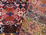 handmade Geometric Khorgeen Pink Purple Hand Knotted RECTANGLE WOOL&SILK area rug 9x12