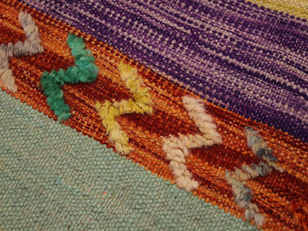 handmade Modern Moroccan Hi Ivory Rust Hand-Woven RECTANGLE 100% WOOL area rug 10x13