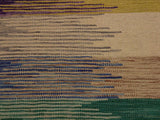handmade Geometric Kilim Ivory Purple Hand-Woven RECTANGLE 100% WOOL area rug 6x8