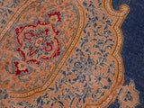 handmade Vintage Vintage Blue Pink Hand Knotted RECTANGLE 100% WOOL area rug 10x14