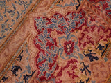 handmade Vintage Vintage Blue Pink Hand Knotted RECTANGLE 100% WOOL area rug 10x14