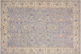 Oriental Ziegler Sousa Grey Ivory Hand-Knotted Wool Rug - 10'1'' x 13'7''