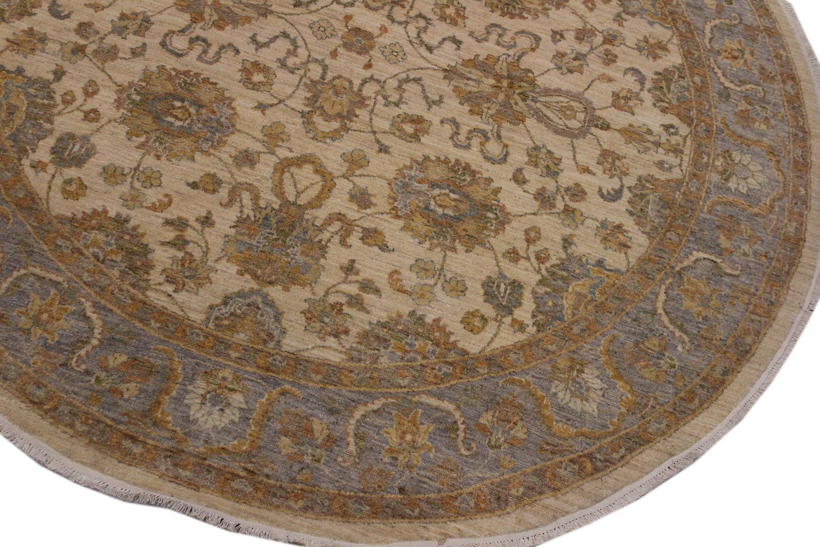A11783 711"x 8 1"Traditional                   8x8NaturalGREYHand-knotted                  Pakistan   100% Wool  Round      652671215254
