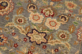 handmade Transitional Kafkaz Chobi Ziegler Gray Brown Hand Knotted RECTANGLE 100% WOOL area rug 9 x 11