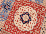 handmade Geometric Mamluk Beige Blue Hand Knotted RECTANGLE 100% WOOL area rug 9x12