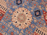 handmade Geometric Mamluk Beige Blue Hand Knotted RECTANGLE 100% WOOL area rug 9x12