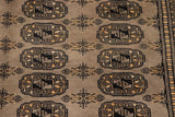 handmade Geometric Bokhara Grey Black Hand Knotted RECTANGLE 100% WOOL area rug 5' x 8'