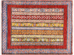 handmade Transitional Shawl Rust Blue Hand Knotted RECTANGLE 100% WOOL area rug 2x3