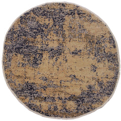 handmade Modern Kafkaz Brown Grey Hand Knotted ROUND 100% WOOL area rug 8x8