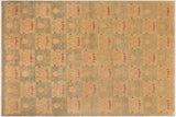 handmade Transitional Kafkaz Chobi Ziegler Blue Beige Hand Knotted RECTANGLE 100% WOOL area rug 10 x 13