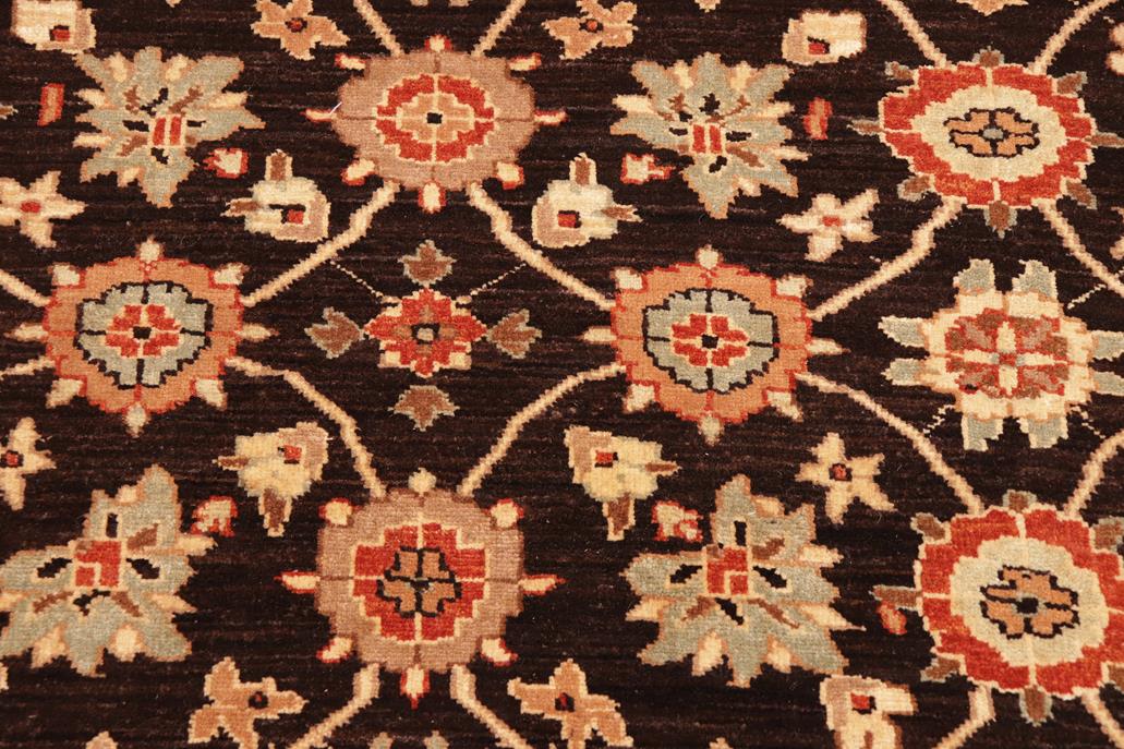 handmade Transitional Kafkaz Chobi Ziegler Brown Beige Hand Knotted RECTANGLE 100% WOOL area rug 10 x 14
