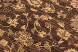 handmade Traditional Kafkaz Chobi Ziegler Brown Ivory Hand Knotted RECTANGLE 100% WOOL area rug 10 x 13