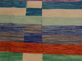 handmade Geometric Kilim Grey Purple Hand-Woven RECTANGLE 100% WOOL area rug 7x10