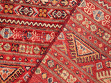 handmade Geometric Khurgeen Red Green Hand Knotted RUNNER 100% WOOL area rug 3x9