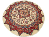 handmade Geometric Khurgeen Beige Red Hand Knotted ROUND 100% WOOL area rug 10x10