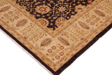handmade Traditional Kafkaz Chobi Ziegler Aubergine Beige Hand Knotted RECTANGLE 100% WOOL area rug 10 x 14