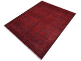 handmade Tribal Biljik Khal Mohammadi Red Blue Hand Knotted RECTANGLE 100% WOOL area rug 7x10
