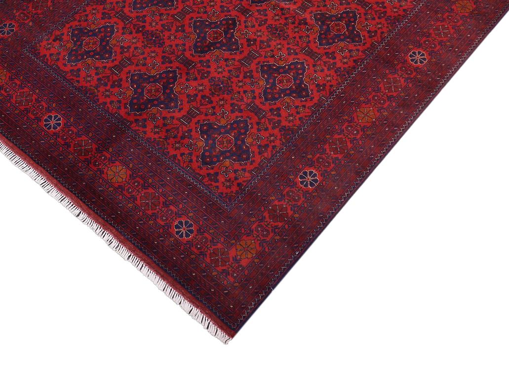 handmade Tribal Biljik Khal Mohammadi Red Blue Hand Knotted RECTANGLE 100% WOOL area rug 6x10