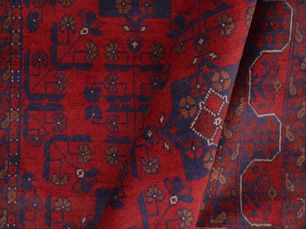 handmade Tribal Biljik Khal Mohammadi Red Blue Hand Knotted RECTANGLE 100% WOOL area rug 4x6