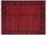 handmade Tribal Biljik Khal Mohammadi Red Blue Hand Knotted RECTANGLE 100% WOOL area rug 6x8