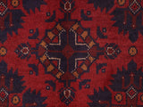 handmade Tribal Biljik Khal Mohammadi Red Blue Hand Knotted RECTANGLE 100% WOOL area rug 7x10