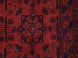 handmade Tribal Biljik Khal Mohammadi Red Blue Hand Knotted RECTANGLE 100% WOOL area rug 3x5