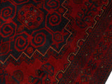 handmade Tribal Biljik Khal Mohammadi Red Blue Hand Knotted RECTANGLE 100% WOOL area rug 3x5