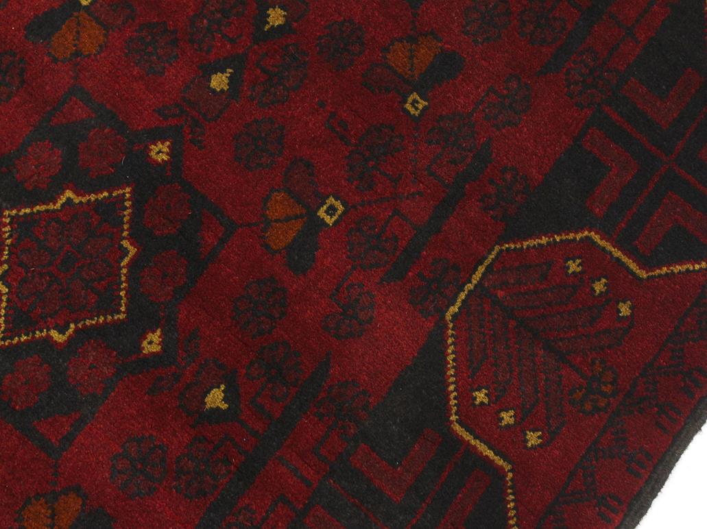 handmade Tribal Biljik Khal Mohammadi Red Blue Hand Knotted RECTANGLE 100% WOOL area rug 3x4