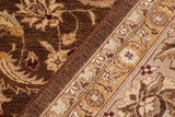 handmade Traditional Kafkaz Chobi Ziegler Brown Beige Hand Knotted RECTANGLE 100% WOOL area rug 10 x 13