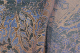 handmade Transitional Kafkaz Chobi Ziegler Teal Blue Hand Knotted RECTANGLE WOOL&SILK area rug 8 x 10