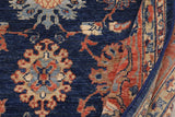 handmade Traditional Kafkaz Chobi Ziegler Blue Rust Hand Knotted RECTANGLE 100% WOOL area rug 8 x 10