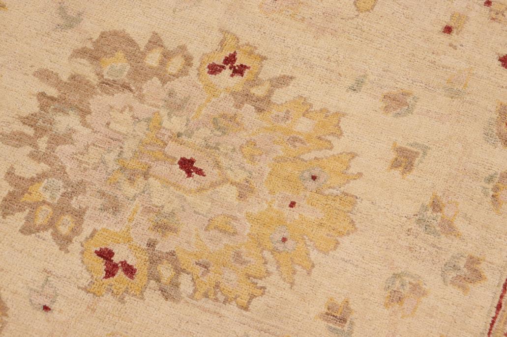 handmade Traditional Kafkaz Chobi Ziegler Beige Gold Hand Knotted RECTANGLE 100% WOOL area rug 10 x 15