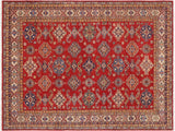 Southwestern Super Kazak Kassandr Red/Beige Wool Rug - 8'2'' x 10'3''