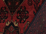 handmade Tribal Biljik Khal Mohammadi Red Black Hand Knotted RECTANGLE 100% WOOL area rug 3x5