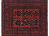 handmade Tribal Biljik Khal Mohammadi Red Black Hand Knotted RECTANGLE 100% WOOL area rug 3x5