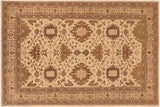 handmade Traditional Kafkaz Chobi Ziegler Beige Tan Hand Knotted RECTANGLE 100% WOOL area rug 10 x 14
