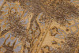 handmade Transitional Kafkaz Chobi Ziegler Grey Blue Hand Knotted RECTANGLE WOOL&SILK area rug 8 x 10
