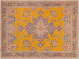Antique Bohemian Roxane Yellow/Grey Wool Rug - 9'10'' x 12'7''