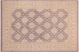 handmade Transitional Kafkaz Chobi Ziegler Purple Gray Hand Knotted RECTANGLE WOOL&SILK area rug 10 x 14