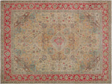 Vintage Karolyn Beige/Pink Wool Rug - 8'8'' x 11'4''