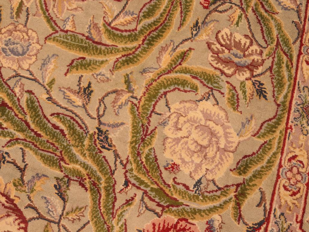 handmade Traditional Marry Gold Green Beige Hand Knotted RECTANGLE 100% WOOL area rug 10x14