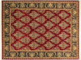 Tabriz Pak Persian Lana Red/Black Wool Rug - 10'0'' x 14'7''