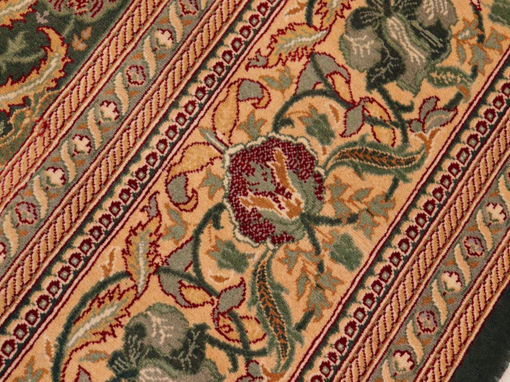 handmade Transitional Hamjolie Green Gold Hand Knotted RECTANGLE 100% WOOL area rug 10x14